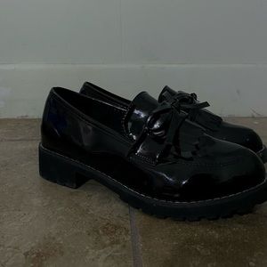 Faux Leather Loafer Flats